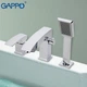 G1107 Змішувач на борт ванни врізний 3 елементи шпилька Gappo Jacob 1/3 - зображення 4