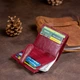 Гаманець-візитниця на хлястику з кнопкою жіночий ST Leather 19231 Бордовий (142725) - зображення 9
