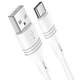 Кабель USB BOROFONE BX43 CoolJoy Type-C (3A) (1M) Білий - зображення 1