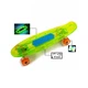 Пенні борд Penny Board 22" Fish Skateboard Салатовий прозорий музичний зі світящимися колесами - зображення 1