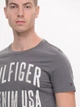 Футболка хлопковая длинная мужская Tommy Hilfiger 9156.3 S Серая - изображение 4