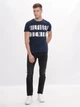 Футболка хлопковая длинная мужская Tommy Hilfiger 9174.3 S Синяя - изображение 3