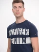 Футболка хлопковая длинная мужская Tommy Hilfiger 9174.3 S Синяя - изображение 4