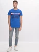 Футболка хлопковая длинная мужская Tommy Hilfiger 9632.3 S Голубая - изображение 3