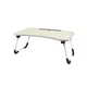 Складной столик для ноутбука и еды Lesko DNZ-23 Ivory Wood 60*48*28 см - изображение 2