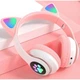 Беспроводные наушники с кошачьими ушками и RGB подсветкой Cat VZV-23M Розовые(48429) im53 - зображення 2