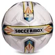 М'яч футбольний професійний №5 SOCCERMAX FIFA (PU, білий-сірий-жовтий) (FB-0176) - зображення 1