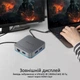 USB-C хаб 6-в-1 Promate Nexus-C USB-C PD/HDMI/3xUSB 3.0/RJ45 Grey (nexus-c.grey) - изображение 4