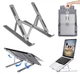 Подставка складная металлическая для ноутбуков и планшетов STR Aluminum Laptop Stand X7, до 15.6 дюймов, серая - изображение 1