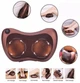Масажна Подушка MASSAGE PILLOW QY-8028-2 (по 2 ролика) з інфрачервоним підігрівом для шиї і спини універсальна Коричневий (813415) - зображення 4