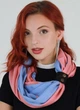 Шарф-снуд кашеміровий MyScarf зимовий one size рожево-блакитний - зображення 3
