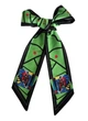 Краватка Твилли авторський MyScarf one size чорно-зелений з принтом - зображення 4