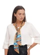 Краватка Твилли авторський MyScarf one size золотий з принтом Флоренція - зображення 1