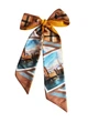 Краватка Твилли авторський MyScarf one size коричневий з принтом Лондона - зображення 4