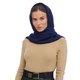 Шарф женский "Эдинбург" большой MyScarf теплый one size синий рифленый с кольцами - изображение 2