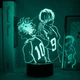Настільний світильник-нічник Волейбол Хіната та Кагеяма - Haikyuu!! 16 кольорів 3D USB (13138) - зображення 6
