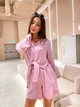 Костюм женский рубашка и шорты K&ML 574 S - M ( 44 - 46 ) Розовый ( 574 - 01) - изображение 5