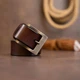 Ремень Мужской С Классической Пряжкой Vintage Коричневый Ремень (142765) - изображение 6