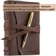 Кожаный Блокнот записная книга B6 с фирменной ручкой Comfy Strap ручной работы из кожи Crazy Horse Светло-коричневый - изображение 6