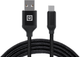 Кабель Real-El Premium USB A - Type C Fabric 2 м Black (EL123500047) - зображення 1