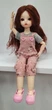 Кукла BJD с 3D глазами карого цвета в комбинезоне 33 см K1005 - изображение 2