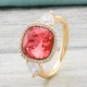 Каблучка Xuping з кристалами Swarovski 11890 колір персиковий позолота 18К17 - зображення 3
