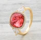 Каблучка Xuping з кристалами Swarovski 11890 колір персиковий позолота 18К17 - зображення 4