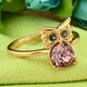 Кольцо Xuping с кристаллами Swarovski 83223 ширина 13 мм цвет розовый позолота 18К - изображение 1