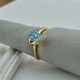 Кольцо Xuping с кристаллами Swarovski 83231 ширина 15 мм аквамариновый позолота 18К17 - изображение 4