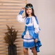 Костюм-вишиванка Moderika Україночка з баскою блакитний 104 - зображення 4