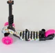Самокат трехколесный 5в1 с сидением Best Scooter Maxi Черно-розовый светящиеся колеса с ручкой для родителей(58420) - изображение 4