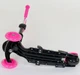 Самокат трехколесный 5в1 с сидением Best Scooter Maxi Черно-розовый светящиеся колеса с ручкой для родителей(58420) - изображение 6