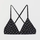 Верхняя часть купальника женская H&M 5596309-ABPP 44 Черная в горошек (3000002913879) - изображение 1