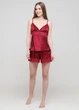 Комплект Miss Lolita майка, шорты XL бордовый 3001-20 - изображение 1