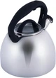 Чайник Kamille Whistling Kettle 2.7л з нержавіючої сталі зі свистком і скляною кришкою (чорна ручка) (KM-1089) - зображення 3