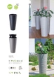 Горщик для квітів Form-Plastic Sahara Slim-40 сірий із вставкою (2724-055) - зображення 4