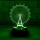 3D світильник з пультом та акумулятором 3D Lamp Колесо Огляди (LР-33825) - зображення 10