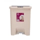 Ведро для мусора 18 л с крышкой и педалью пластиковое MVM BIN-03 18L BEIGE - изображение 1