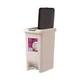 Ведро для мусора 10 л с крышкой и педалью пластиковое MVM BIN-01 10L BEIGE - изображение 4