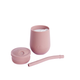 Чашка в наборі з кришкою і соломинкою EZPZ Mini Cup SET Рожева - зображення 2