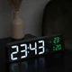 Часы настольные электронные зеркальные Losso Premium (GT) LONG с LED подсветкой, черные - изображение 6