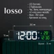 Часы настольные электронные зеркальные Losso Premium (GT) LONG с LED подсветкой, черные - изображение 7