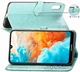 Чехол Vintage для Huawei Y6 2019 книжка кожа PU с визитницей бирюзовый - изображение 5
