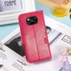 Чехол Clover для Xiaomi Poco X3 / X3 Pro книжка кожа PU с визитницей малиновый - изображение 5