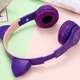 Беспроводные Bluetooth наушники с кошачьими ушками и лед подсветкой Y47 Cat Ear Фиолетовые - изображение 2