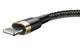 Кабель для зарядки телефона Baseus USB-Lightning 0.5 м 2.4 А Чорний/ Золотистий (CALKLF-AV1) - изображение 4