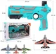 Детский игрушечный пистолет с самолетиками Air Battle катапульта с летающими самолетами бирюзовый (AB-1) - изображение 5