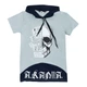 Футболка для мальчика серая с капюшоном Арт. XXX-1 Chaobaideng 128 р - изображение 1