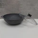 Сковорода Биол Гранит грей антипригарная Wok со стеклянной крышкой 28 см 28034ПС - зображення 5