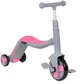 Самокат 3в1 JT 90601 Best Scooter, самокат-велобіг-велосипед сіро-рожевий - зображення 1